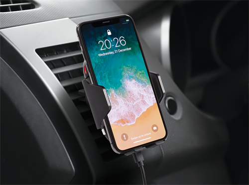 Deltaco - DELTACO Qi laddare för bilen med IR sensor, 10W - sugkopp