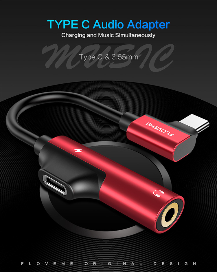 Floveme Flovme Ladda och lyssna på musik samt USB-C Adapter för Android-Mobiler 