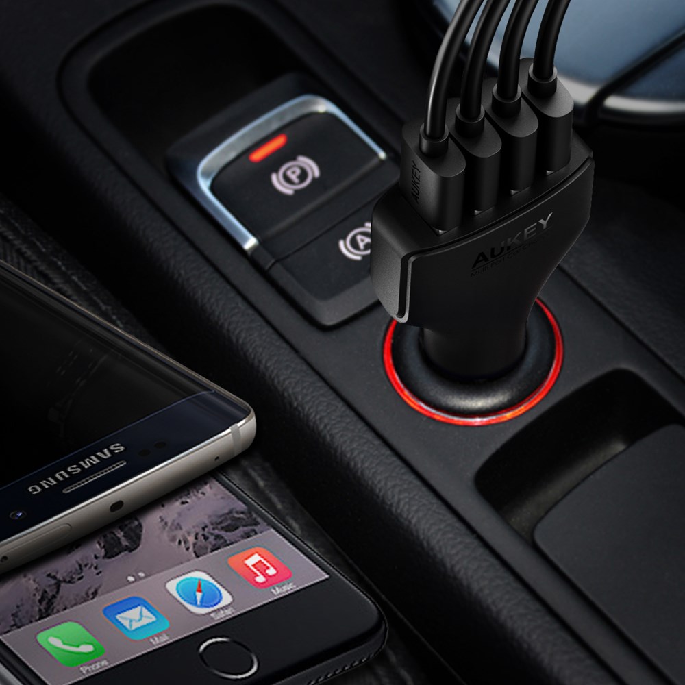 UTGÅTT
Aukey Qualcomm Certified 4 Port Quick Carcharger 2.0