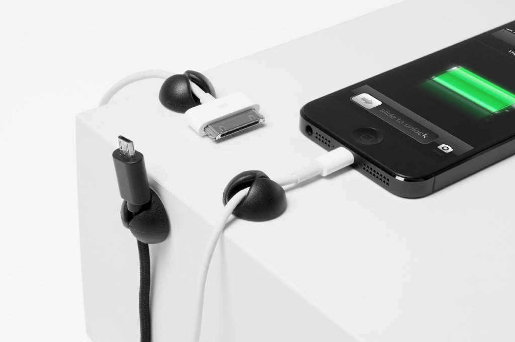 BlueLounge - Bluelounge CableDrop Mini, Självhäftande hållare för sladdar, 9-pack - Vit