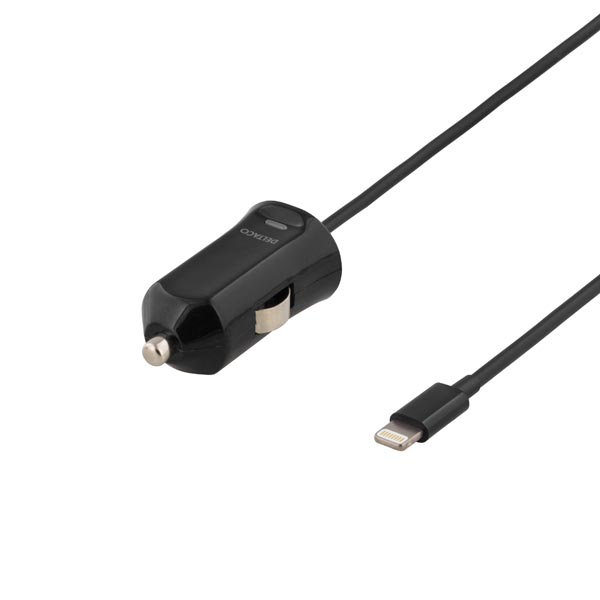 UTGÅTT
DELTACO Billaddare, lightning, 2,4A, MFi, 1m, svart