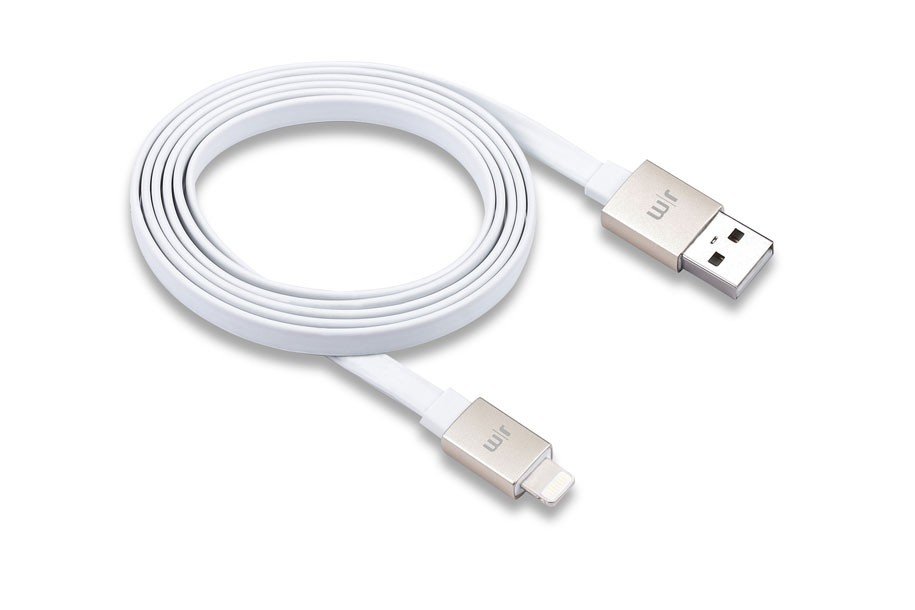 UTGÅTT
Just Mobile AluCable Platt Lightning ladd- och synksladd - Vit/Guld