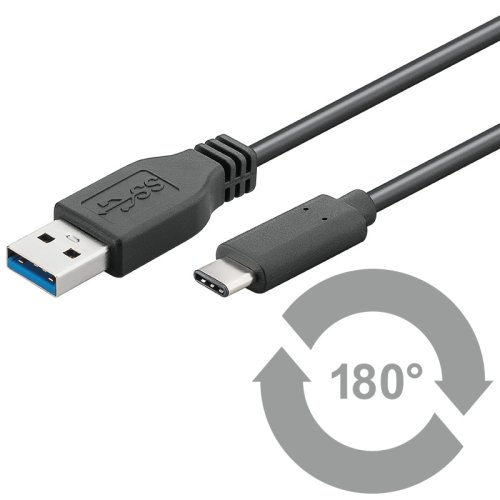 Qnect - Qnect USB 3.1 Superspeed+ USB-C to USB 3.0 A, 0,5m