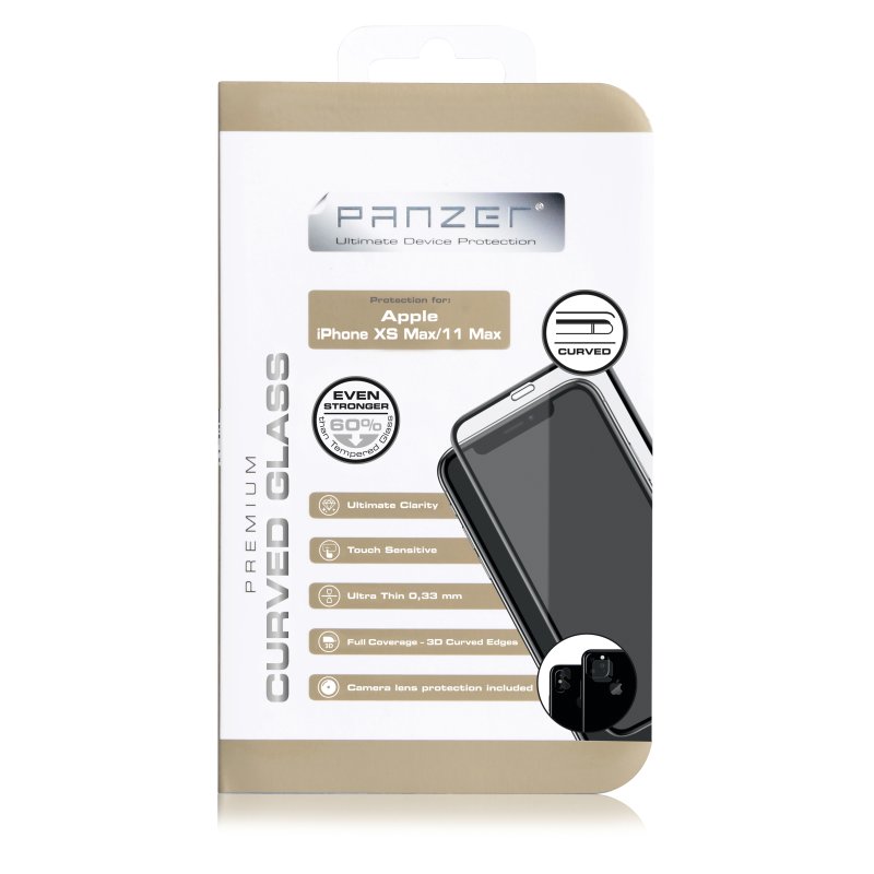 Panzer
Panzer Curved Silicate Glass till iPhone Xs Max/11 Pro Max - Svart