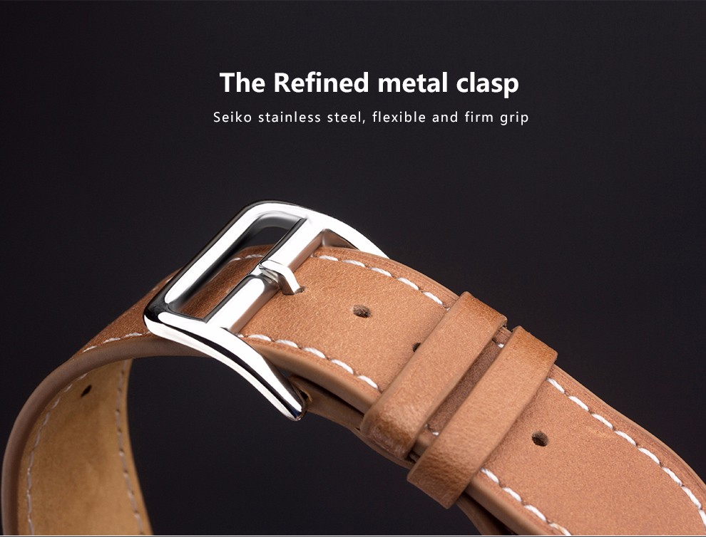 QIALINO
Qialino Watchband i äkta läder till Apple Watch 42mm - Röd