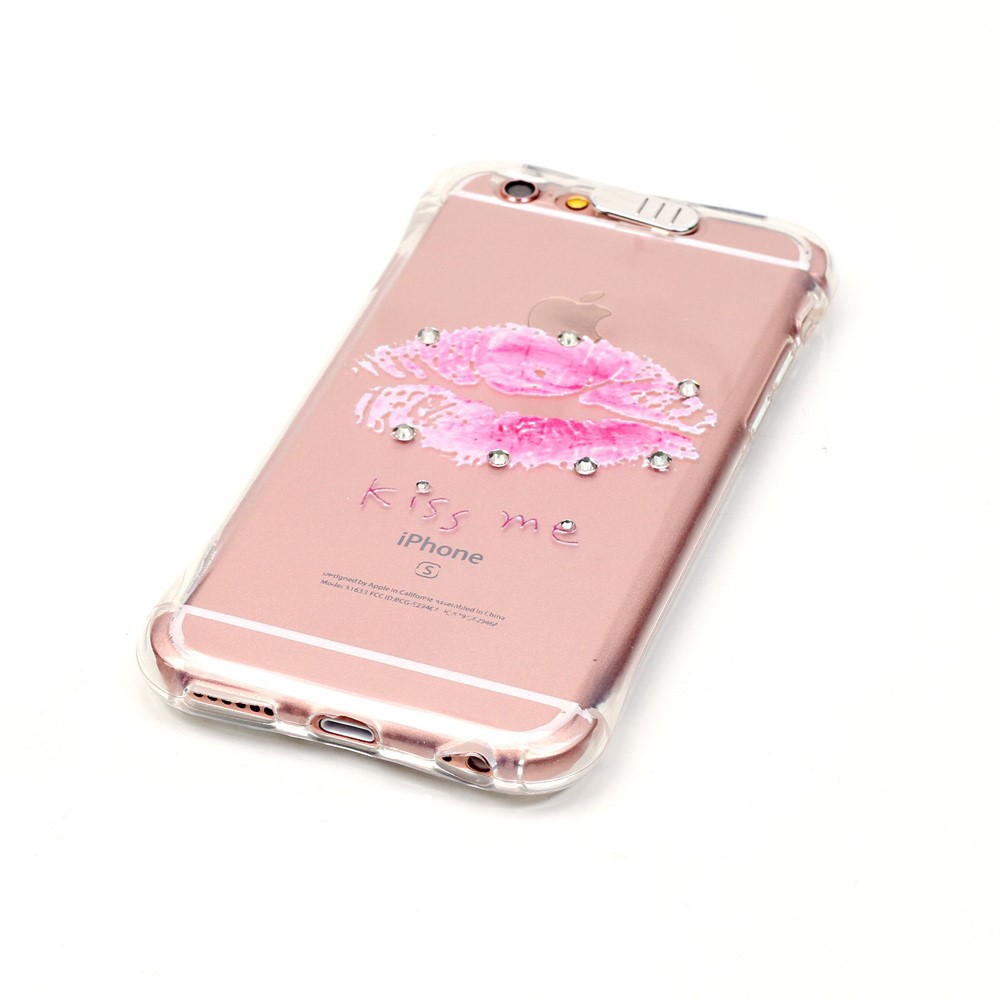 Blinkande Flexiskal Till Apple Iphone 6 S Plus Pink Lips Themobilestore Blinkande Flexiskal Till Apple Iphone 6 S Plus Pink Lips Themobilestore