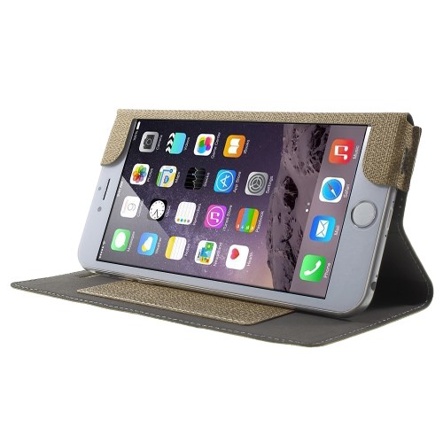 A-One Brand - Plånboksfodral till iPhone 6 / 6S - Khaki