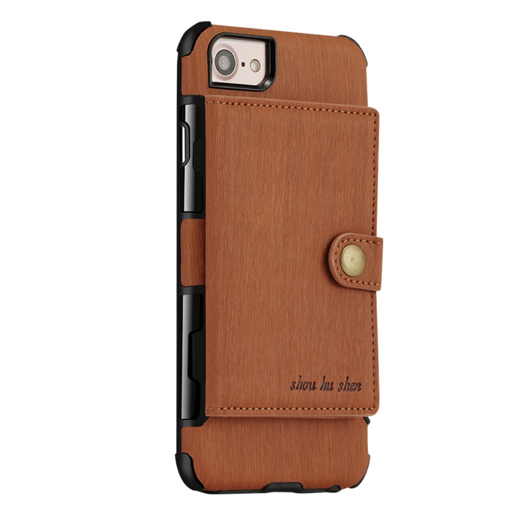 A-One Brand
Anti-Drop Skal Med Kortfodral till iPhone 8/7 - Brun