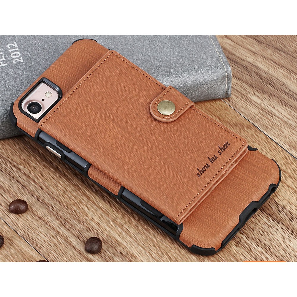 A-One Brand
Anti-Drop Skal Med Kortfodral till iPhone 8/7 - Brun