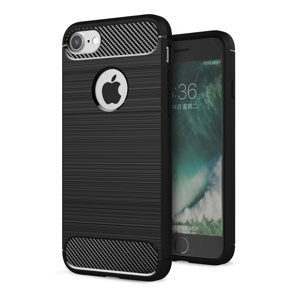 UTGÅTT
Carbon Fiber Brushed Mobilskal iPhone 7/8/SE 2020 - Svart