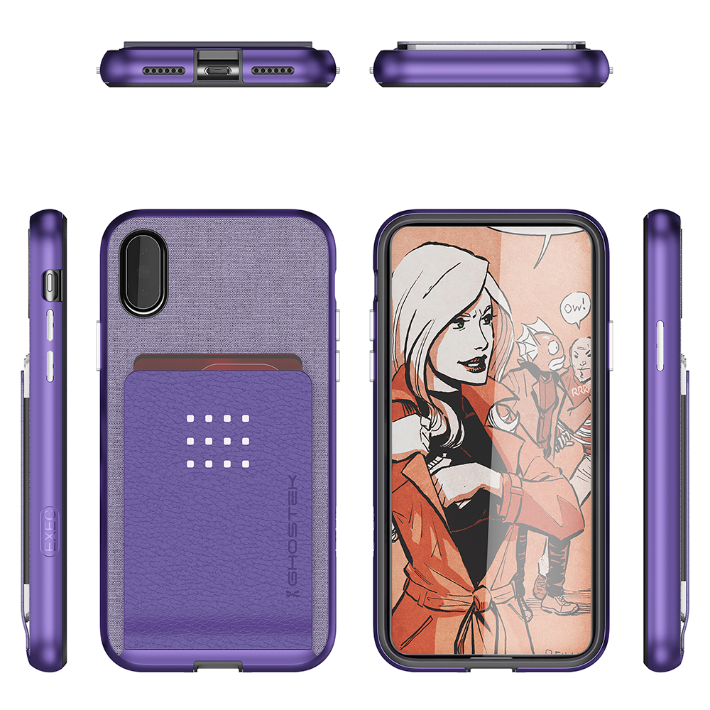Ghostek
Ghostek Pro Wallet Card Skal till Apple iPhone XS / X - Lila