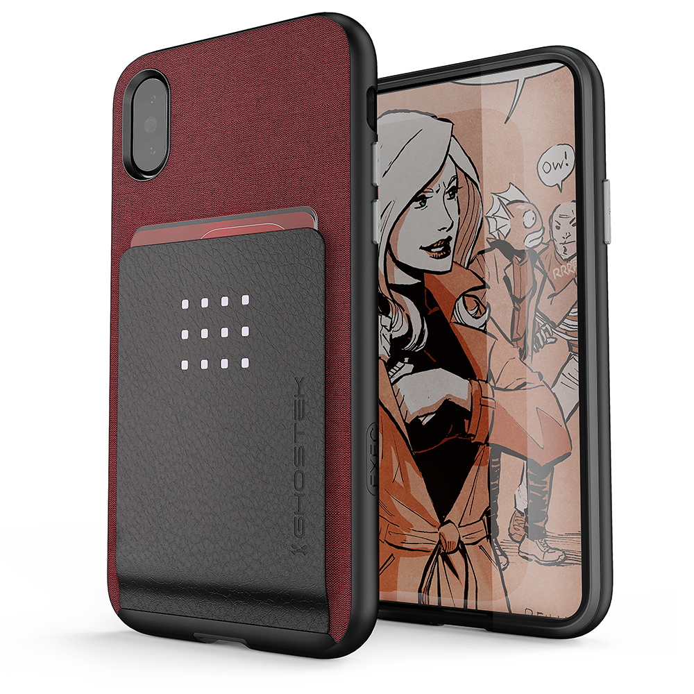 Ghostek
Ghostek Pro Wallet Card Skal till Apple iPhone XS / X - Röd