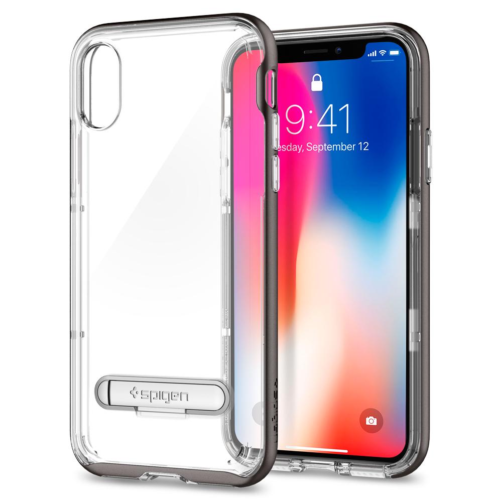 Spigen
SPIGEN Crystal Hybrid Skal till Apple iPhone XS / X - Gunmetal