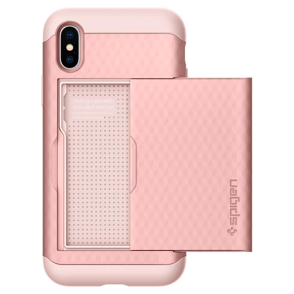 Spigen
SPIGEN Crystal Wallet Skal till iPhone XS / X - Rose Gold