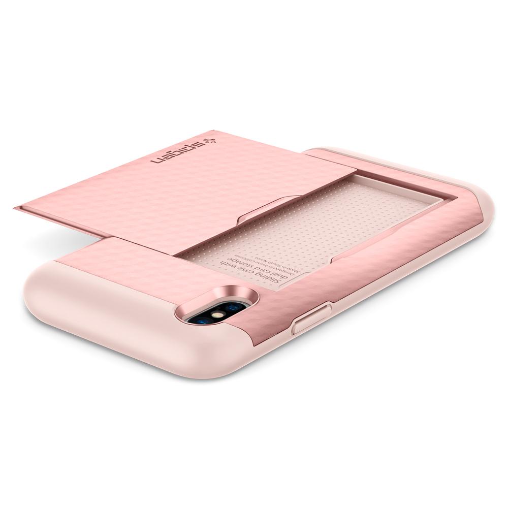 Spigen
SPIGEN Crystal Wallet Skal till iPhone XS / X - Rose Gold