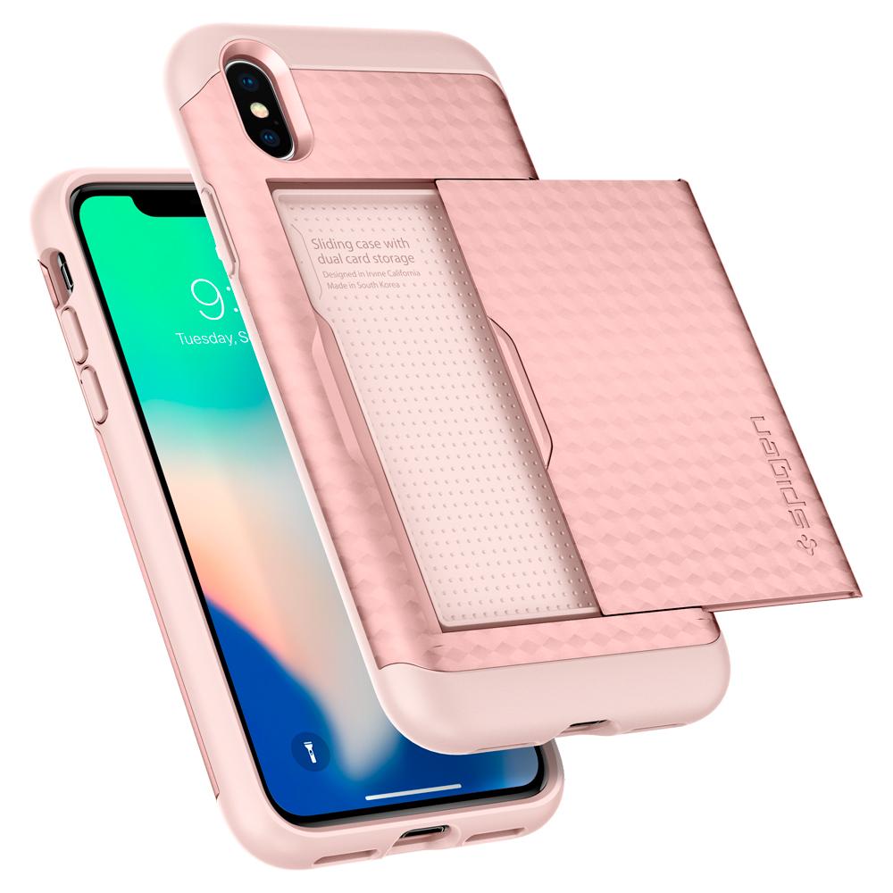 Spigen
SPIGEN Crystal Wallet Skal till iPhone XS / X - Rose Gold