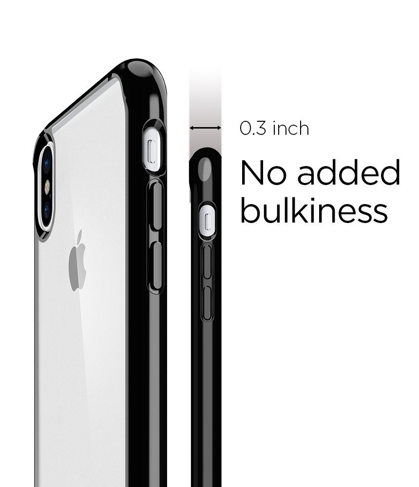 Download SPIGEN Ultra Hybrid S Skal till Apple iPhone X - Jet Black - TheMobileStore