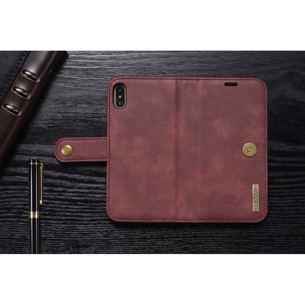 DG.MING
DG.MING 2 in 1 Split Plånboksfodral Apple iPhone XS / X - Röd