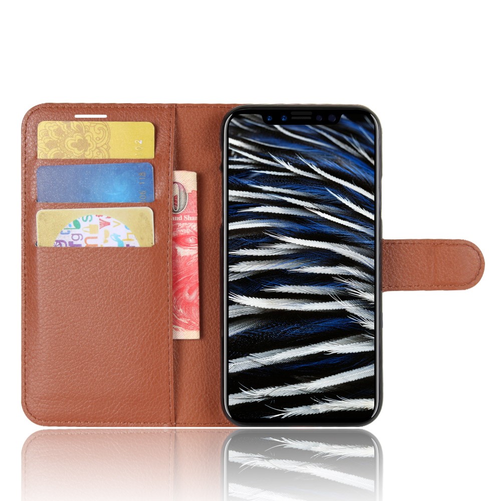 A-One Brand
Litchi Plånboksfodral till iPhone XS / X - Brun