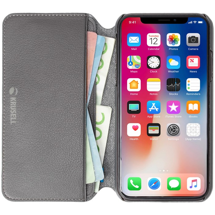 UTGÅTT
Krusell Pixbo 4 Card Foliocase iPhone XR - Grey