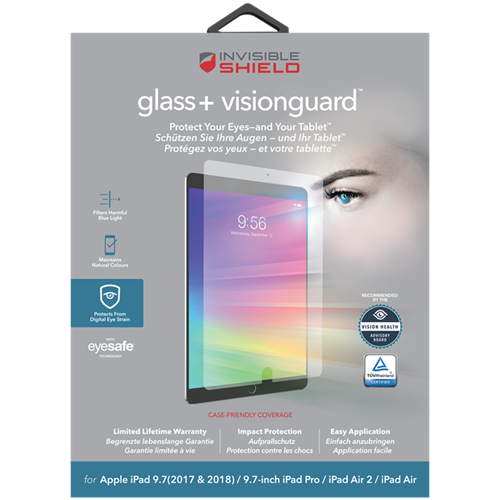UTGÅTT InvisibleShield Glass iPad Air/Air2/Pro 9.7