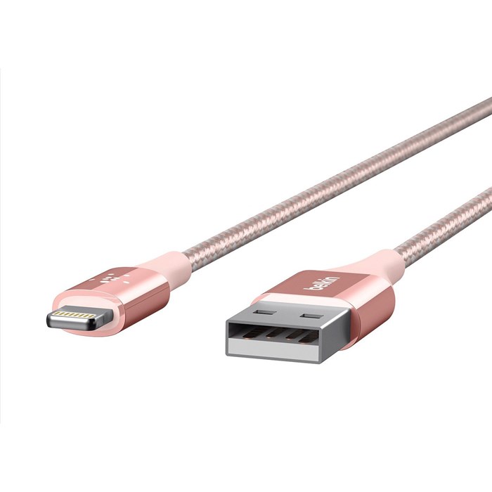 UTGÅTT
Belkin Tough Lightning kabel 1,2m 2,4A - Rose Gold
