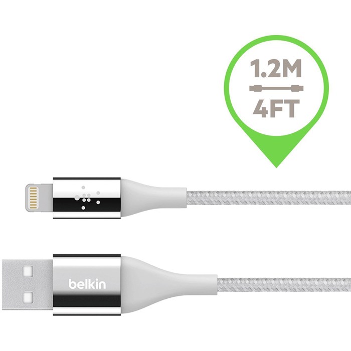 UTGÅTT
Belkin Tough Lightning kabel 1,2m 2,4A - Silver