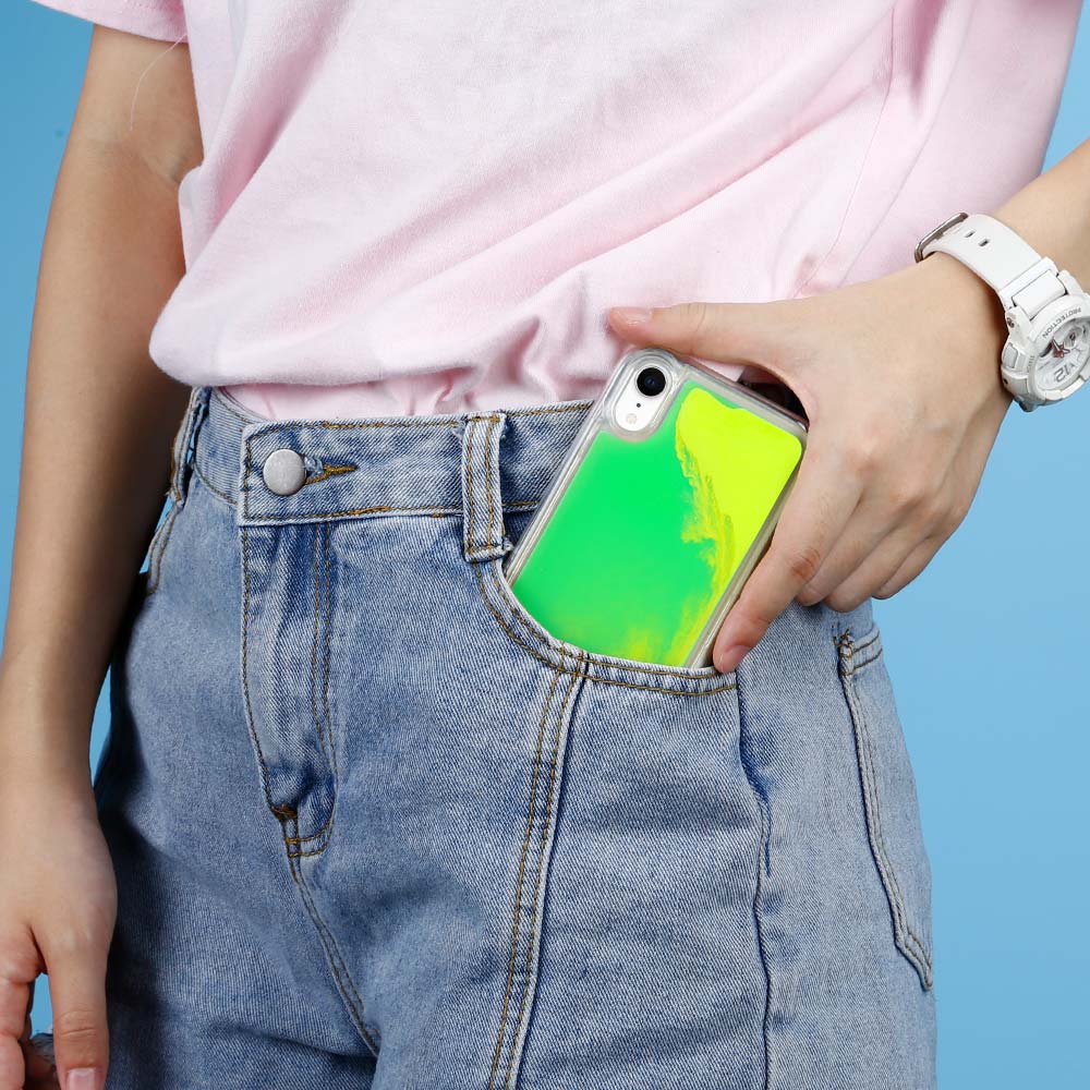 Designa Själv Neon Sand skal iPhone XR - Grön