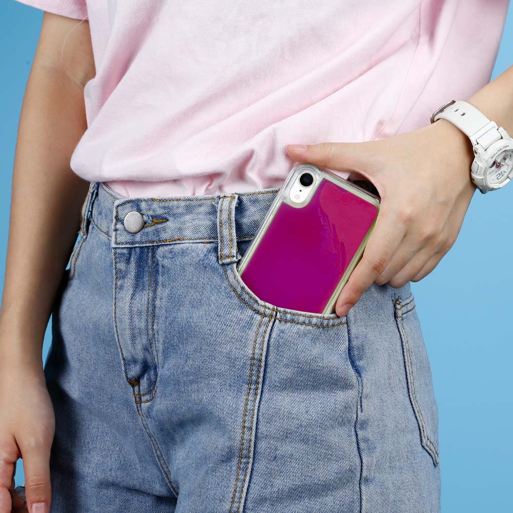 Designa Själv Neon Sand skal iPhone XR - Violet
