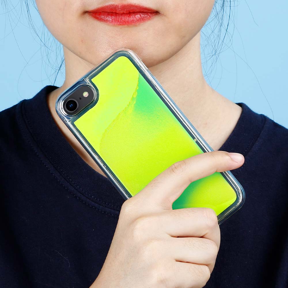 Designa Själv Neon Sand skal iPhone 6/7/8/SE 2020 - Grön