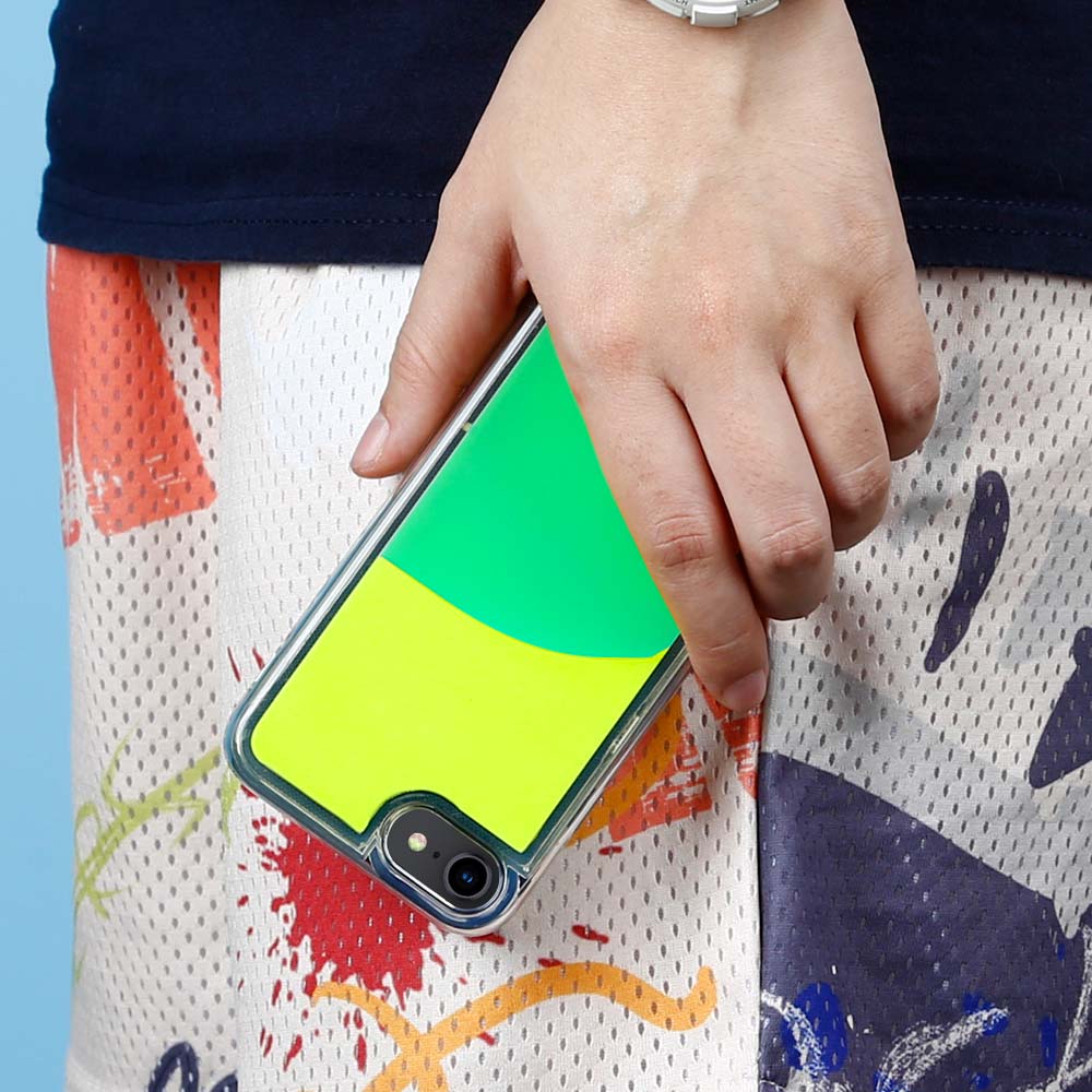 Designa Själv Neon Sand skal iPhone 6/7/8/SE 2020 - Grön