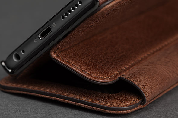 UTGATT5 - Sena äkta läder plånboksfodral till Apple iPhone 6(S) Plus - Brun