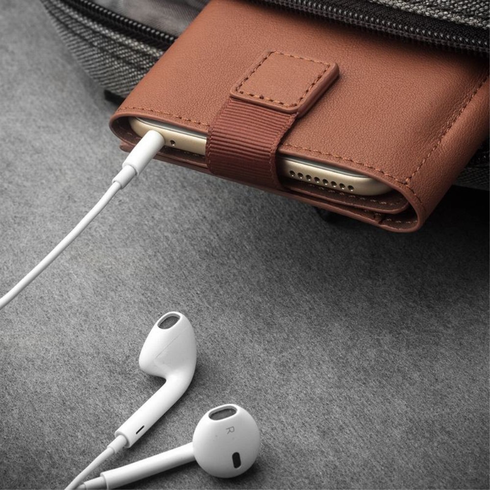 QIALINO
Qialino Universal Pouch Wallet i äkta läder - Brun