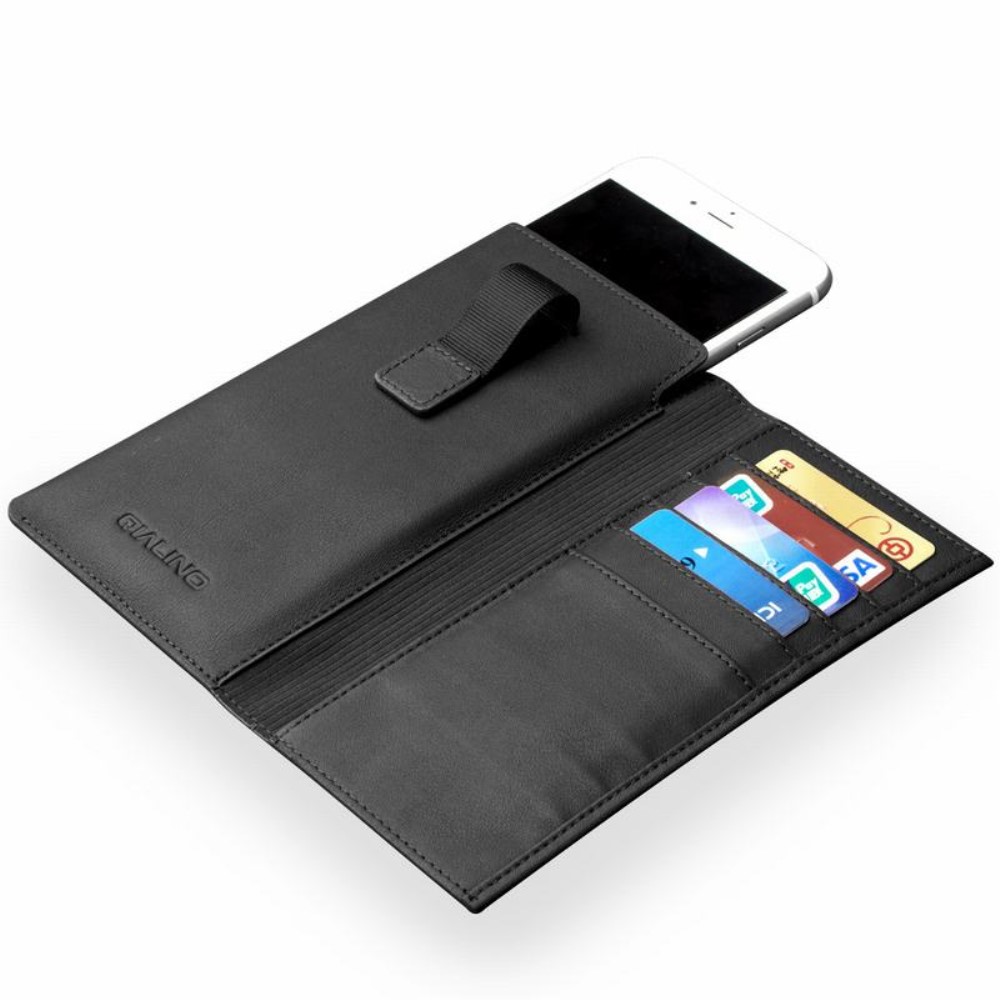 QIALINO
Qialino Universal Pouch Wallet i äkta läder - Svart