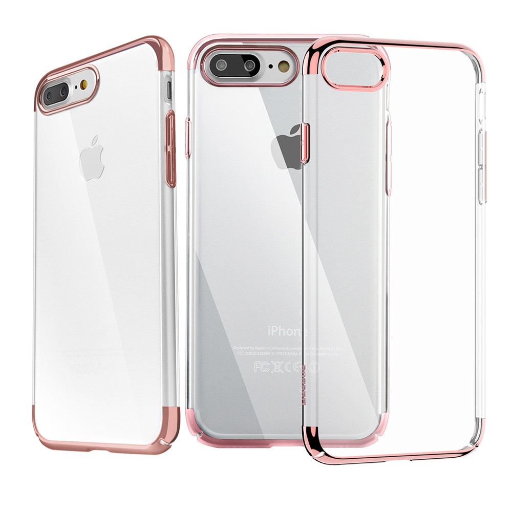 BASEUS - Baseus Glitter Mobilskal till iPhone 7 Plus - Rose Gold