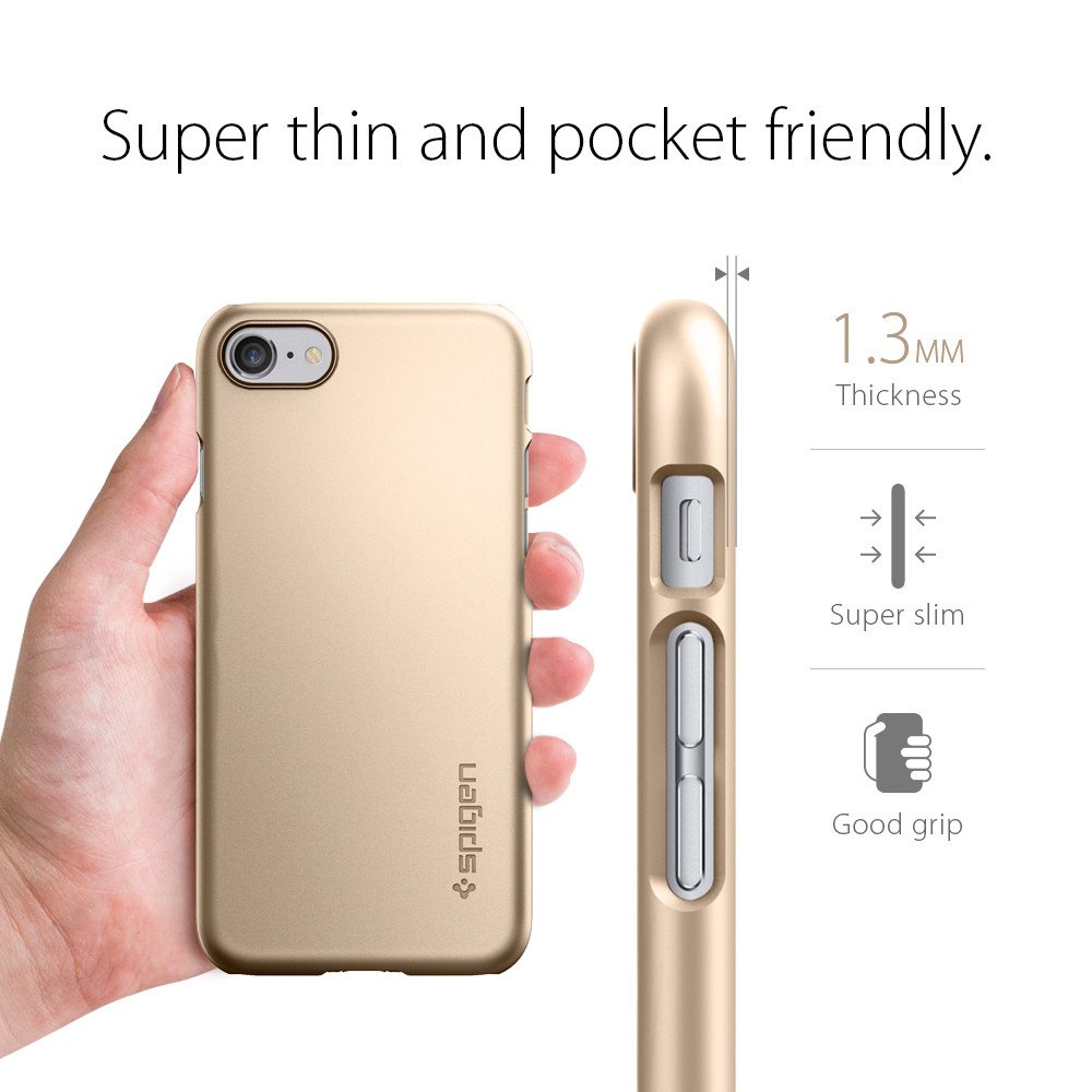 Spigen
SPIGEN Thin Fit Skal till Apple iPhone 7/8/SE 2020 - Gold