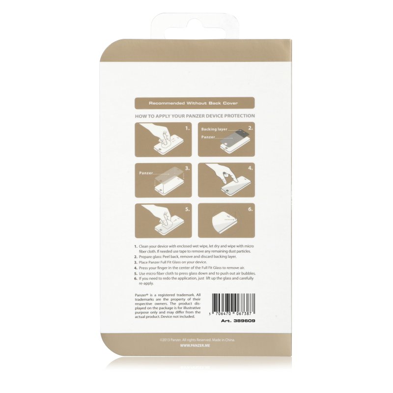 Panzer
Panzer F-F Tempered Glass Skärmskydd iPhone 6/7/8/SE 2020 - Vit
