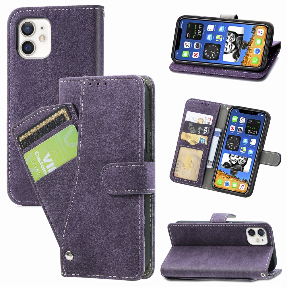 OEM
Rotary Card Holder Plånboksfodral iPhone 12 Mini - Lila