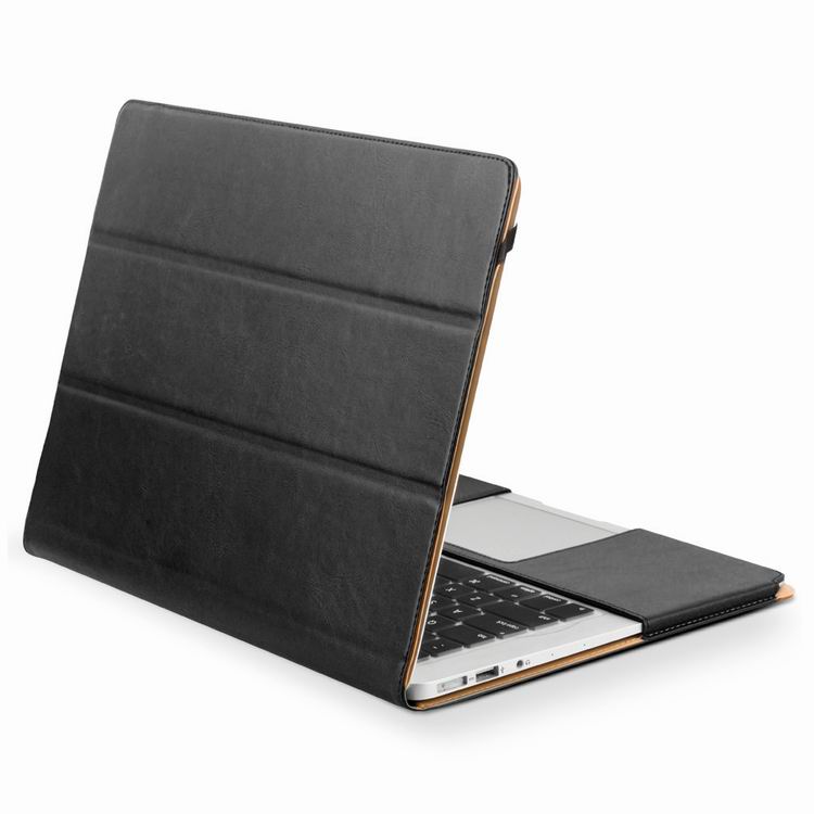 15.4 inch Qialino äkta läder väska till Dator Laptop Svart 15.4 inch Qialino äkta läder väska till Dator Laptop Svart