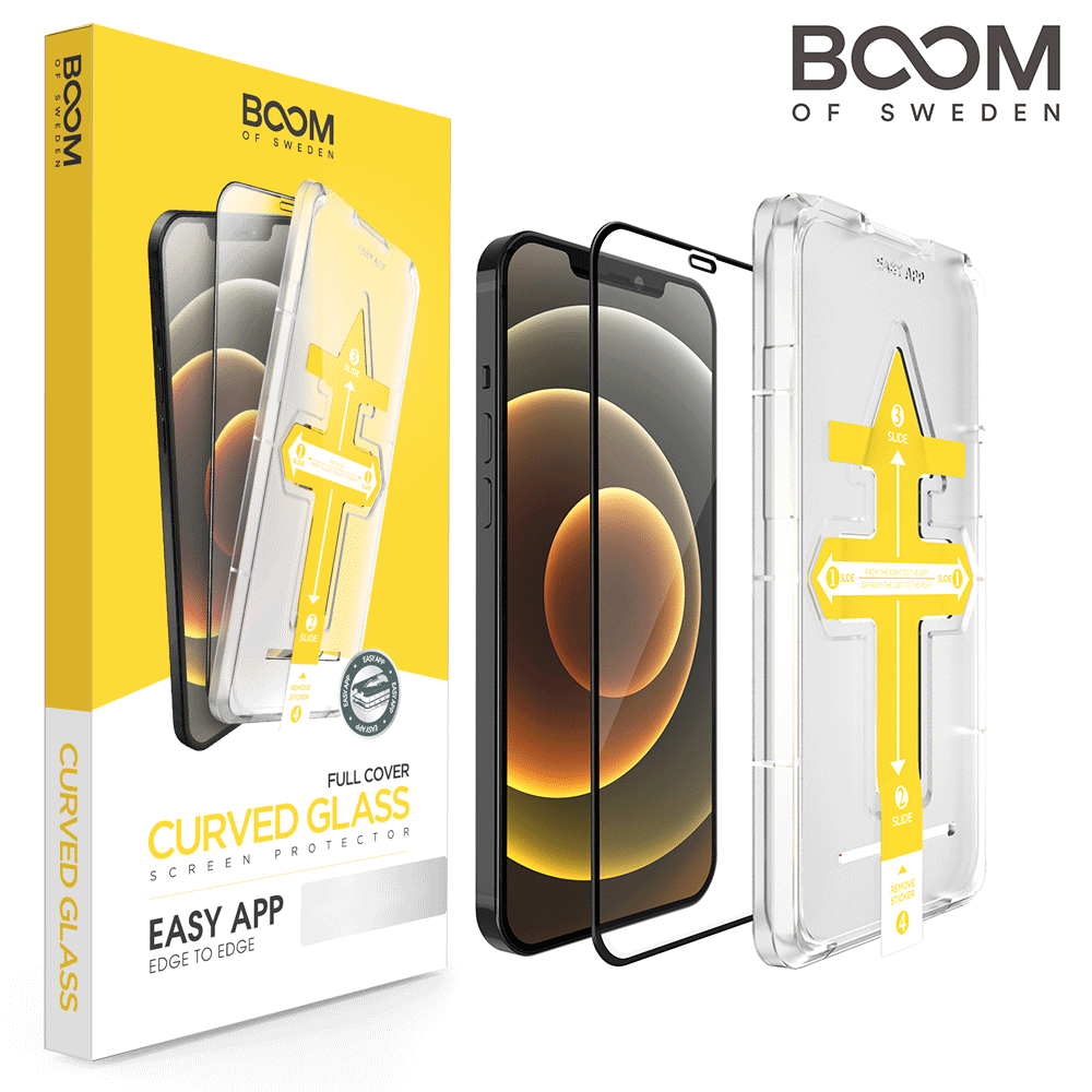 Boom of Sweden - BOOM - Curved Glass Skärmskydd - iPhone 12 & 12 Pro