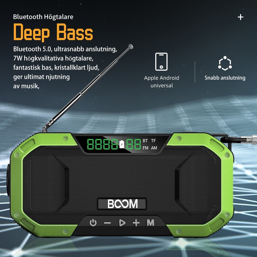 Boom of Sweden - BooM Vevradio 5000mAh Powerbank Bluetooth Högtalare Lampa