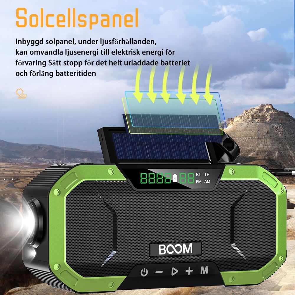 Boom of Sweden - BooM Vevradio 5000mAh Powerbank Bluetooth Högtalare Lampa