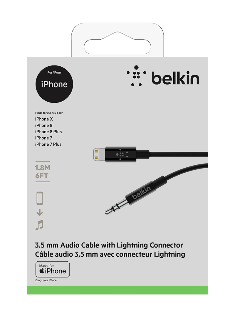 Belkin
Belkin Lightning To 3.5Mm Audio Cable 1,8M Black
