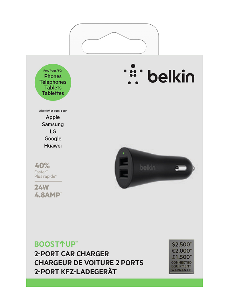 Belkin
Belkin Dual Car Charger 2X2.4A - Svart