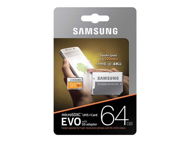 Samsung
Samsung Microsd Evo 64Gb Class 10 Up To 100Mb/S W Adapt