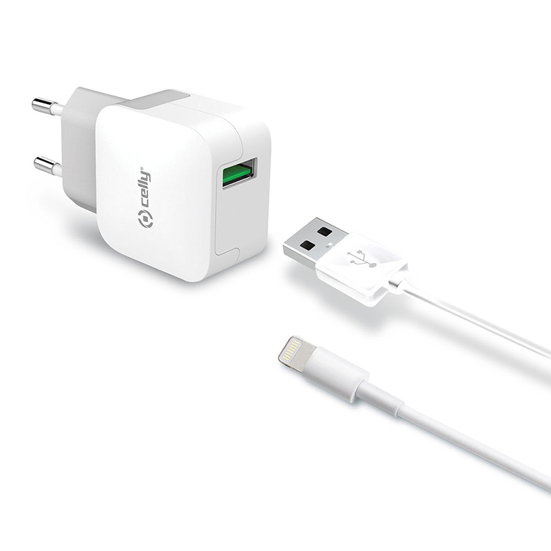 Celly
Celly Lightning Wall Charger 2.4A Plug And Cable White