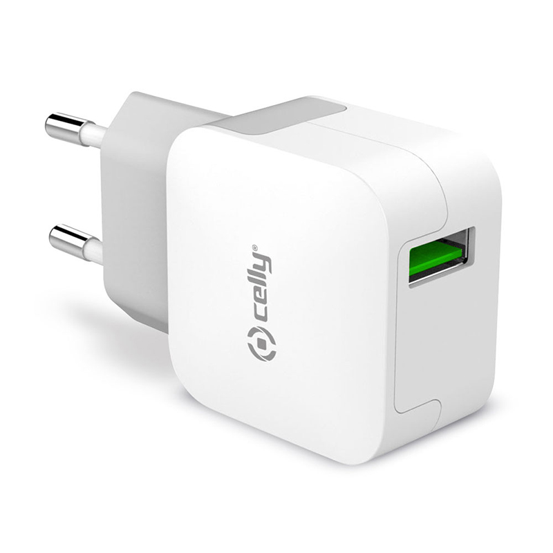 UTGÅTT
Celly Wall Charger 2.4A Usb Plug White