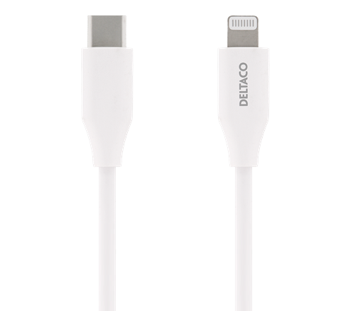 Deltaco
DELTACO USB-C till Lightning kabel MFI, 1m Vit