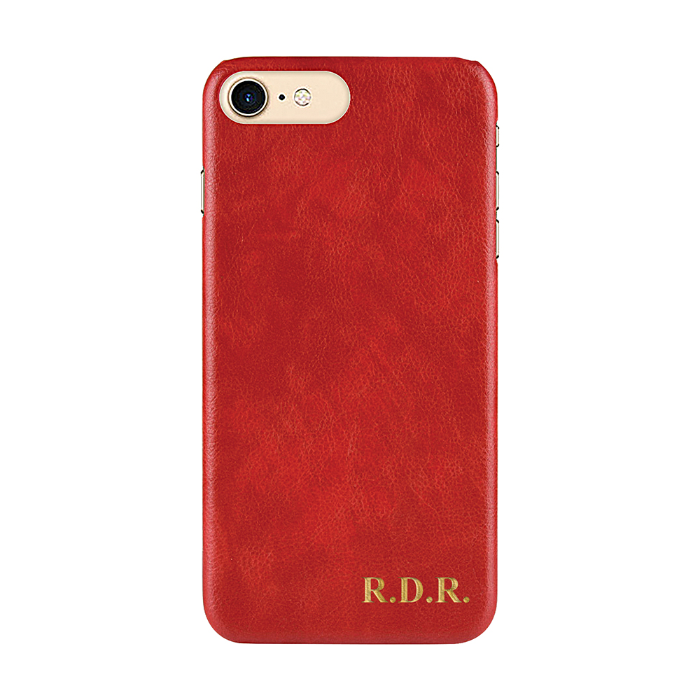 Designa själv - iPhone 8 Plus konstläder skal - Röd
