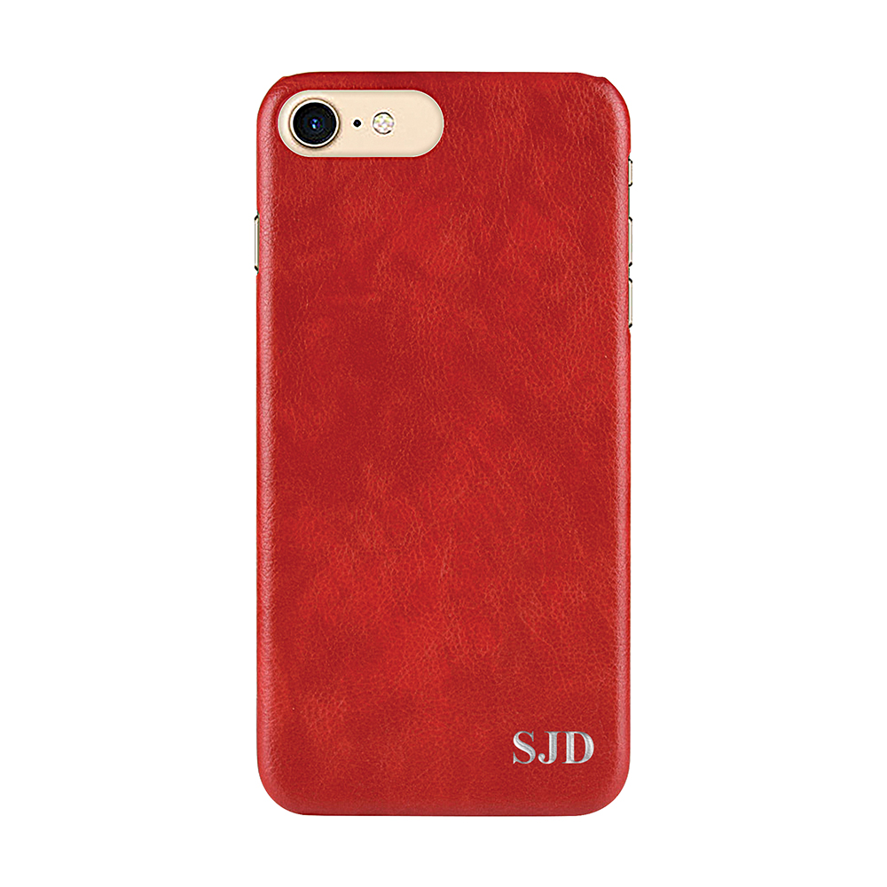 Designa själv - iPhone 8 Plus konstläder skal - Röd